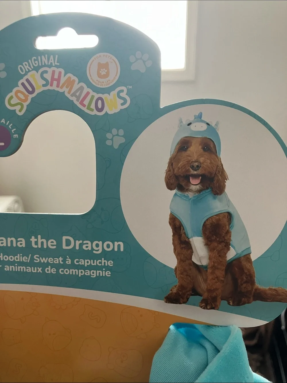 Squishmallows Tatiana the Dragon Pet Hoodie - Turquoise Blue